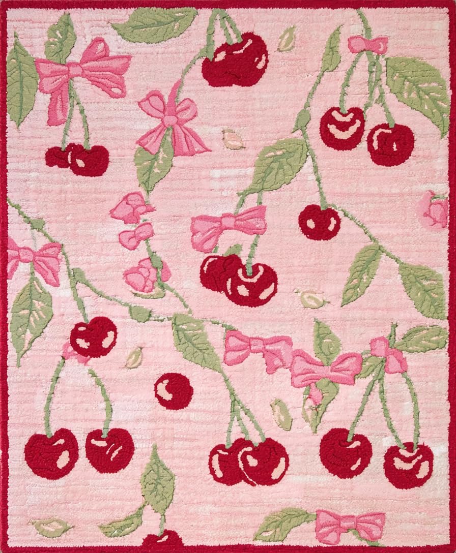 Cherry print rug